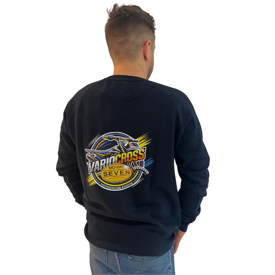 NA002C FELPA GIROCOLLO MOTORI SEVEN VARIOCROSS NAVY RETRO.webp