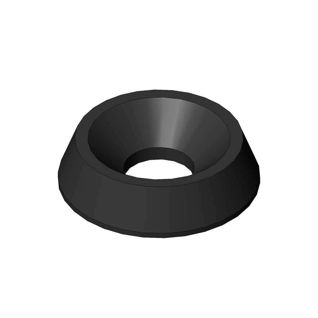 OB052 - BLACK COUNTERSUNK WASHER M6