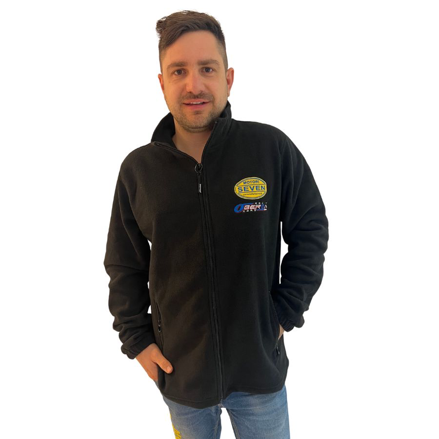 NA005 - EMBROIDERED FLEECE – MOTORI SEVEN (Nero, S)