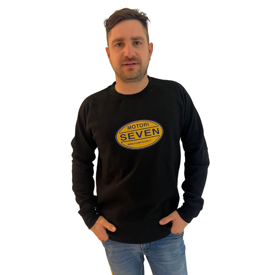 NA002 - MOTORI SEVEN CREWNECK SWEATSHIRT (S, Nero)