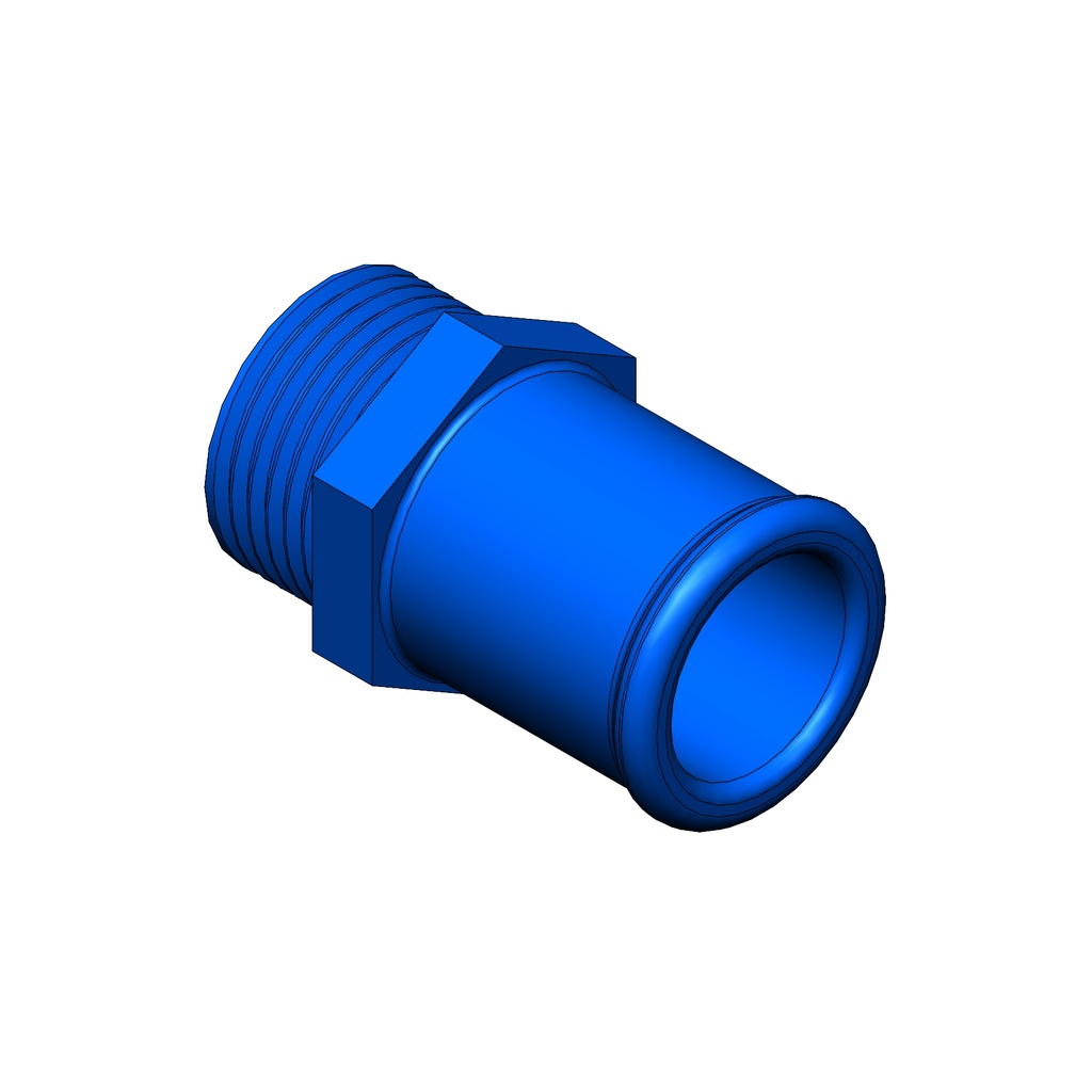 N10B - BLUE ALUMINIUM WATER FITTING