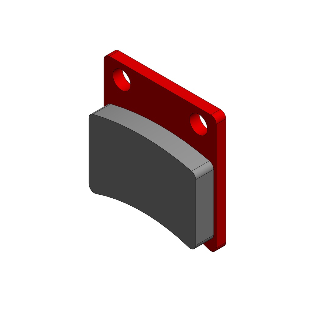 OB023R - PASTIGLIA FRENO ANTERIORE KZ - POST MINI ROSSA 