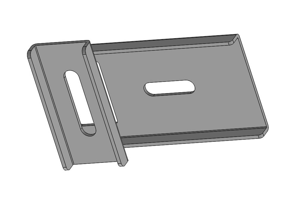OB206B - SUPPORT SUPPORT AILERON ARRIÈRE PLAT LASER