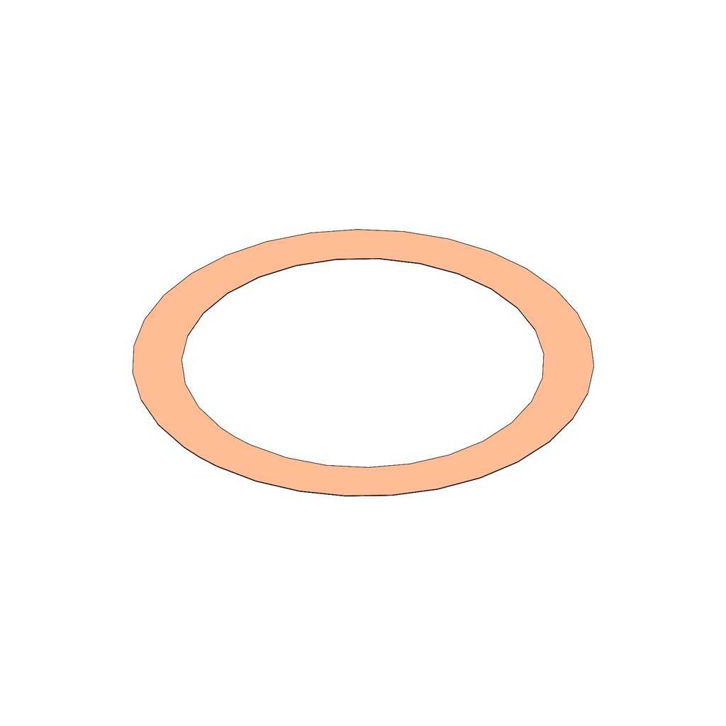 B3B64 - GUARNIZIONE IN RAME PER TESTA DIAM.64 SP.0,1MM