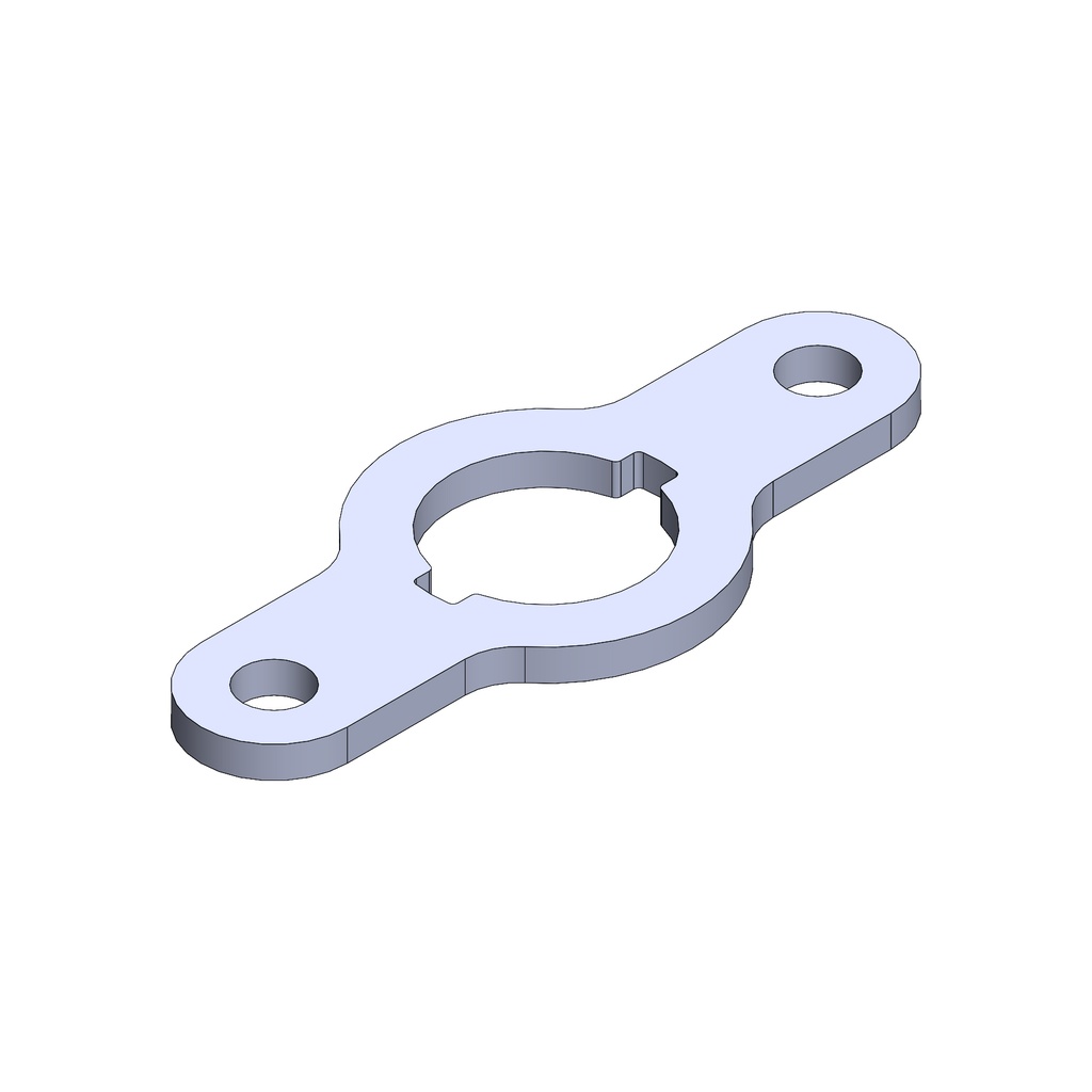 N218B - PLAQUE LEVIER DE VITESSE AU VOLANT AVEC TROU 20MM