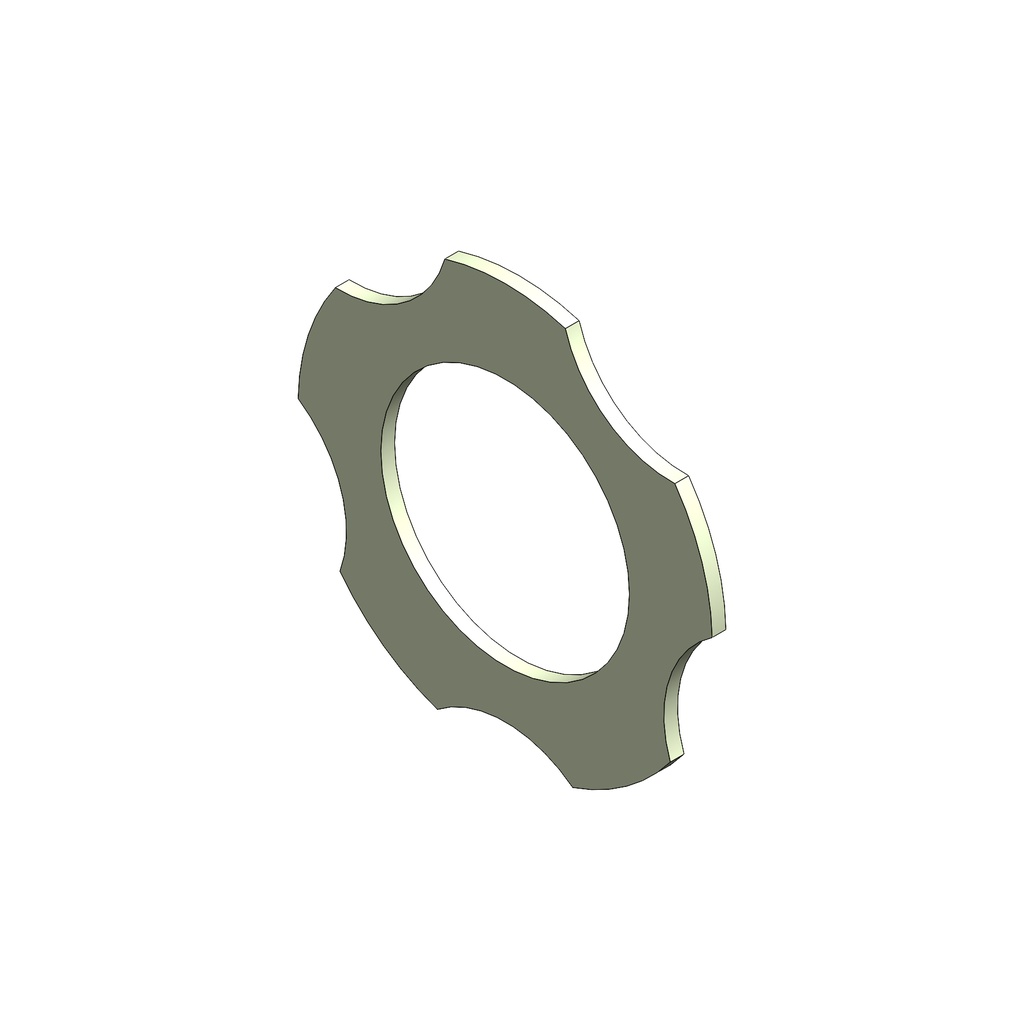 N24.8 - SILVER CRANKSHAFT WASHER D18