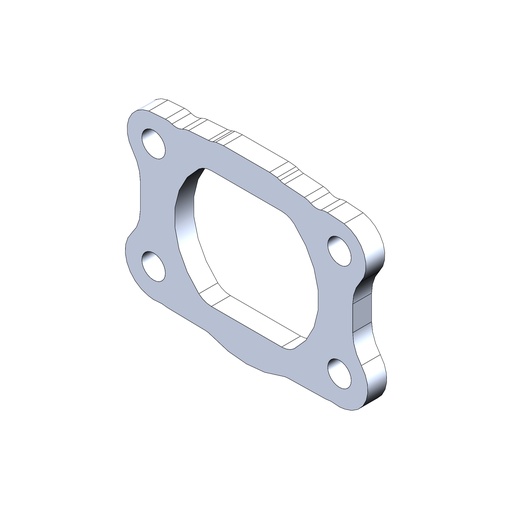 N6-9A5 - DISTANZIALE SCARICO ALLUMINIO SPESSORE 5MM / 5MM THICK ALUMINUM EXHAUST SPACER