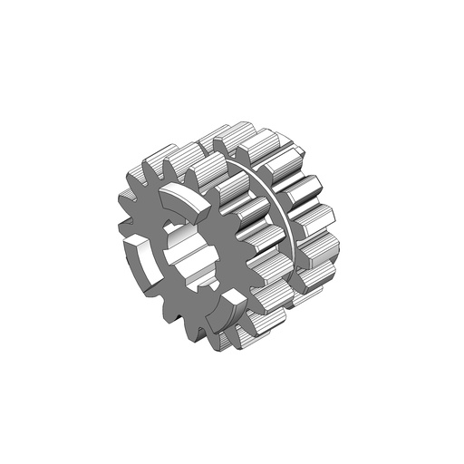 N129-8 - INGRANAGGIO 3°/4° MARCIA PRIMARIO - Z16/Z18 / Z16/Z18 PRIMARY 3RD/4TH GEAR
